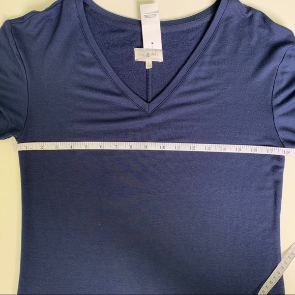 NWT LOFT Lou & Grey Navy Blue V-Neck T-Shirt Dress - Picture 8 of 10